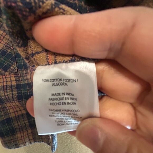 O'Neill Crop Flannel Shirt Womens Large Multicolor Plaid Shacket Jacket - Picture 6 of 6